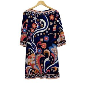 ELF Boho Floral Shift Multicolor Patterned Fabric